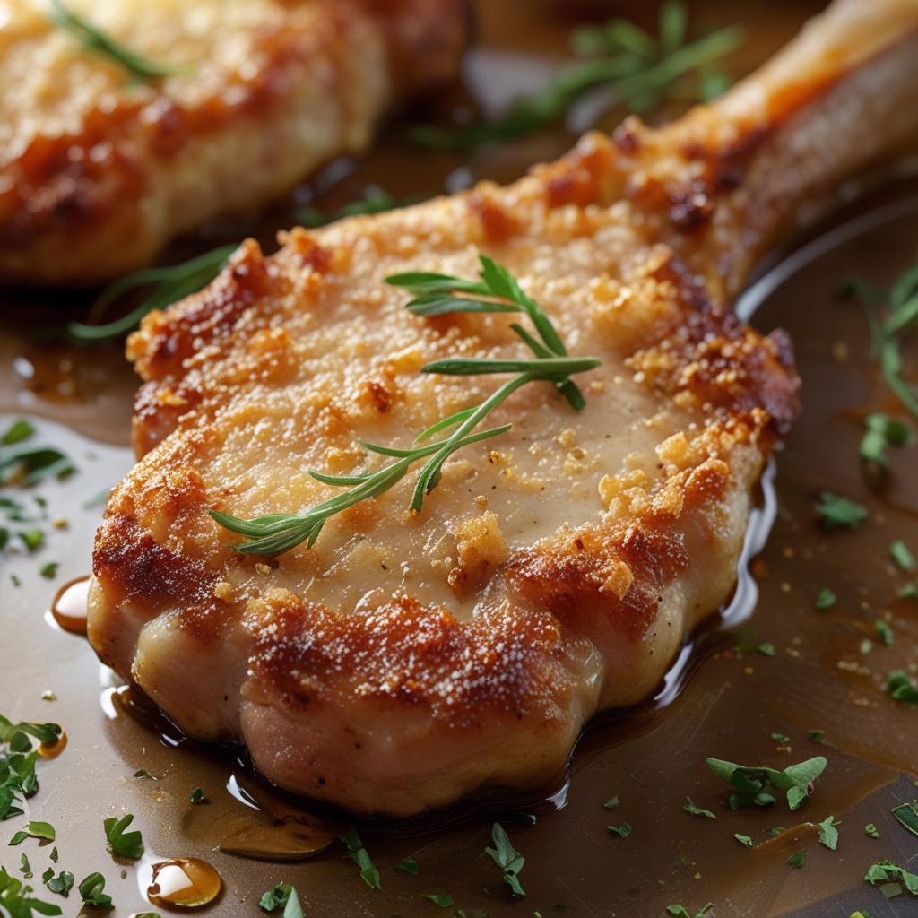 Crispy Parmesan Crusted Pork Chops - Easy Homemade Comfort Food finished