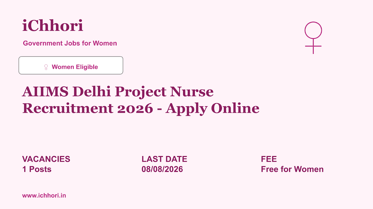 AIIMS Delhi Project Nurse Recruitment 2026 - Apply Online - iChhori