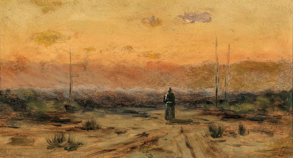 A Woman at the Seaside at Dawn