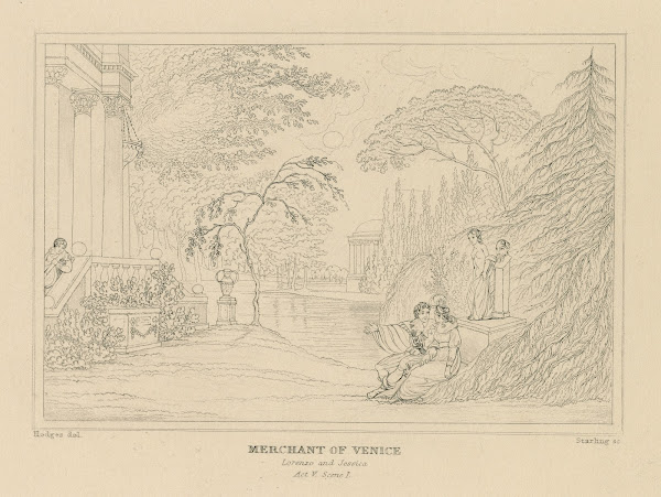 Merchant of Venice Lorenzo and Jessica act V scene 1 19th century