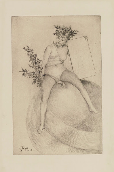 Deuxième frontispice Assise sur le globe 1875