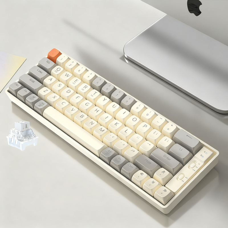 Wired gaming keyboard with mechanical switches