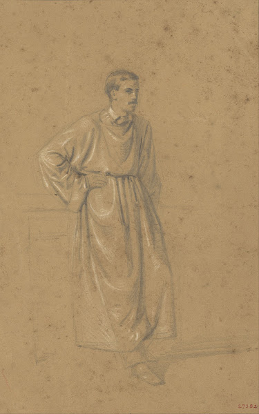 Academic study of a male figure 1856 1858