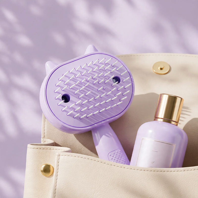 Electric massage brush with spray function