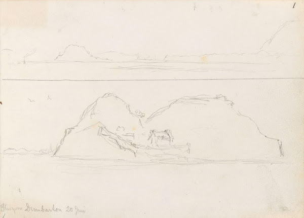 Kystparti ved Glasgow Dumbarton Rock 1877