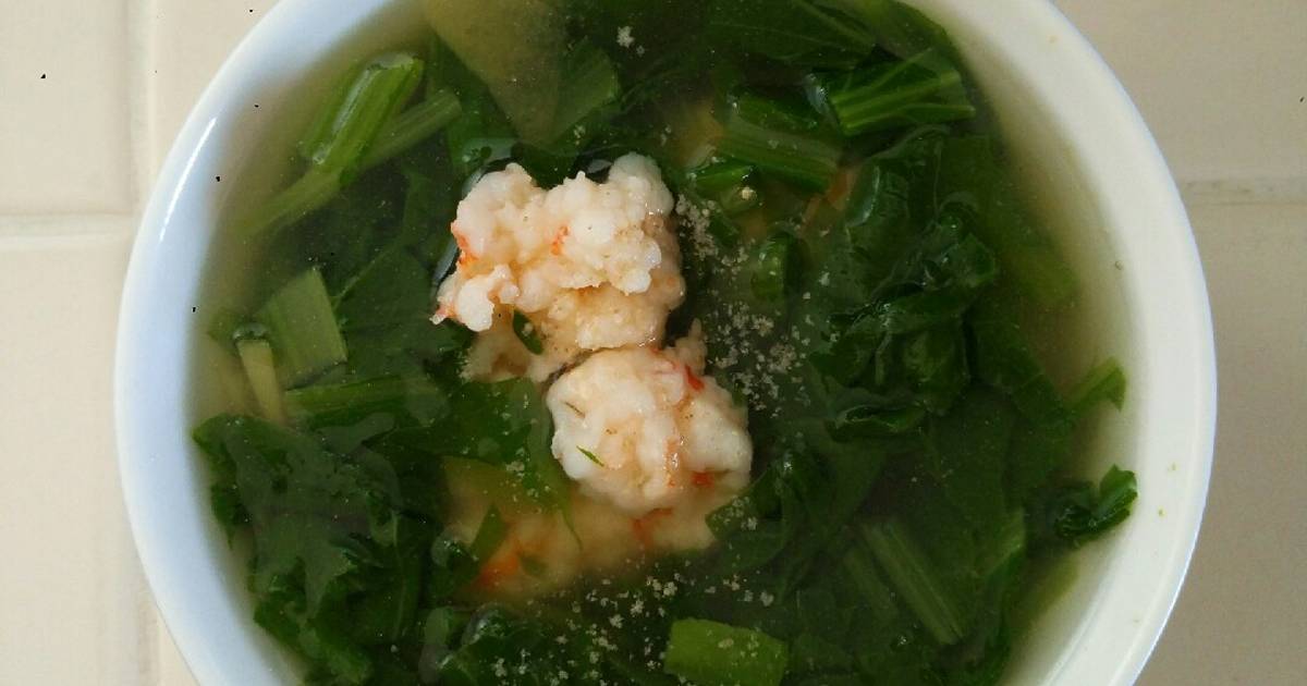 Canh cải xanh nấu tôm