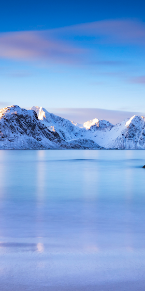 Winter Landscape, Lofoten Islands, Norway Scenery, Arctic Ocean 5K Wallpaper Background