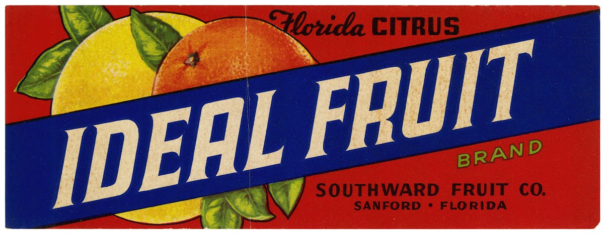 Ideal Fruit Brand Citrus Label 1930 1950