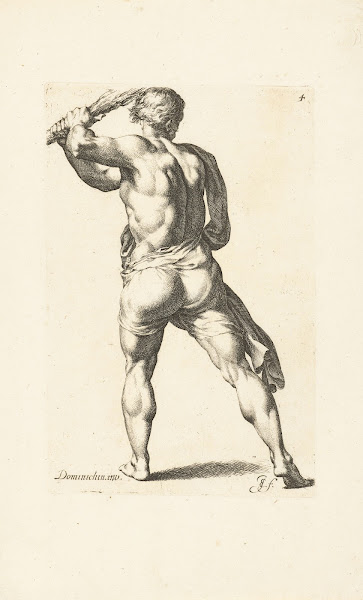 Man hitting with a bundle of branches 1666 1671