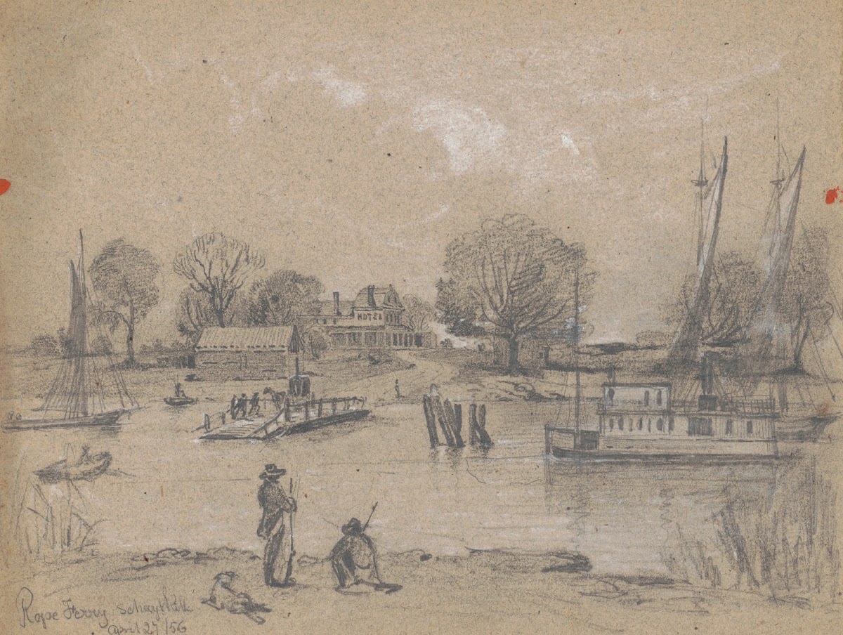 Rope ferry Schuylkill 1856