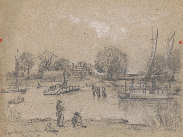 Rope ferry Schuylkill 1856