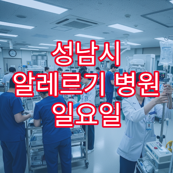 성남시 알레르기 병원 일요일 진료 아토피 검사 가능