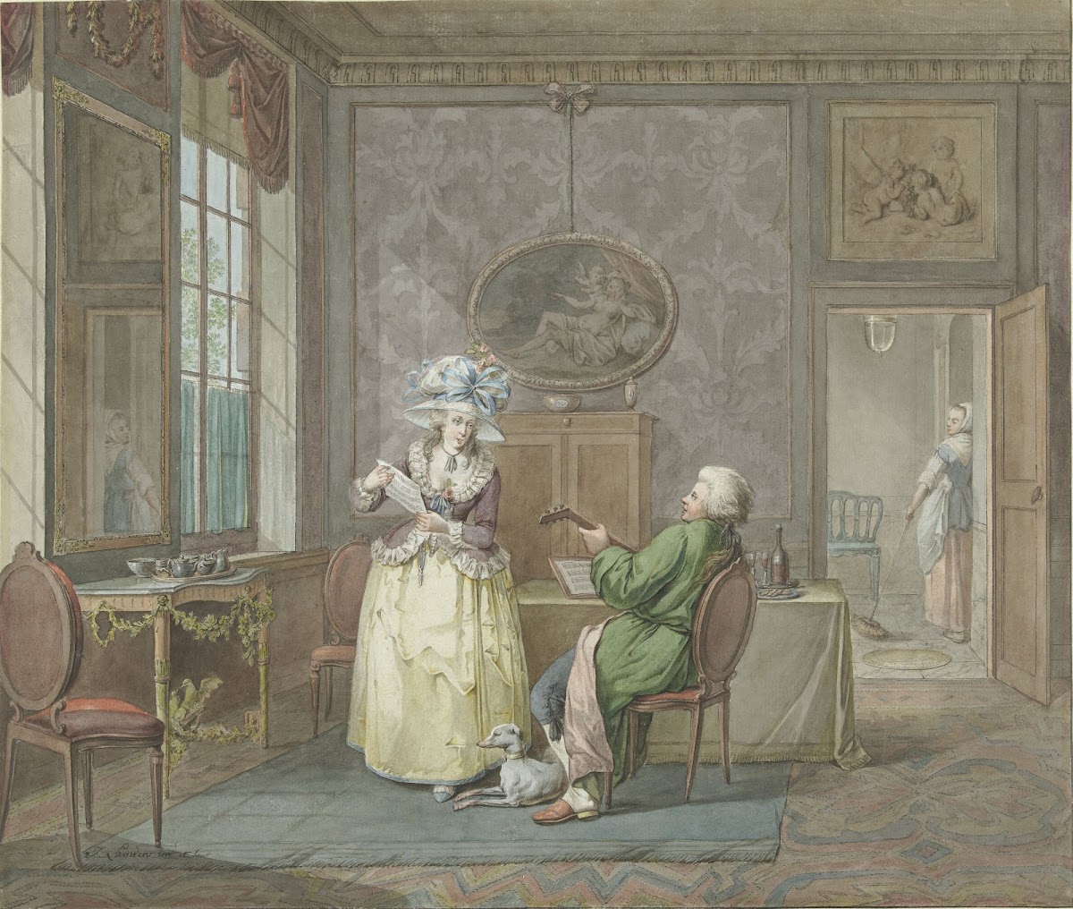 Musicerend Paar In Een Interieur 1763   1800