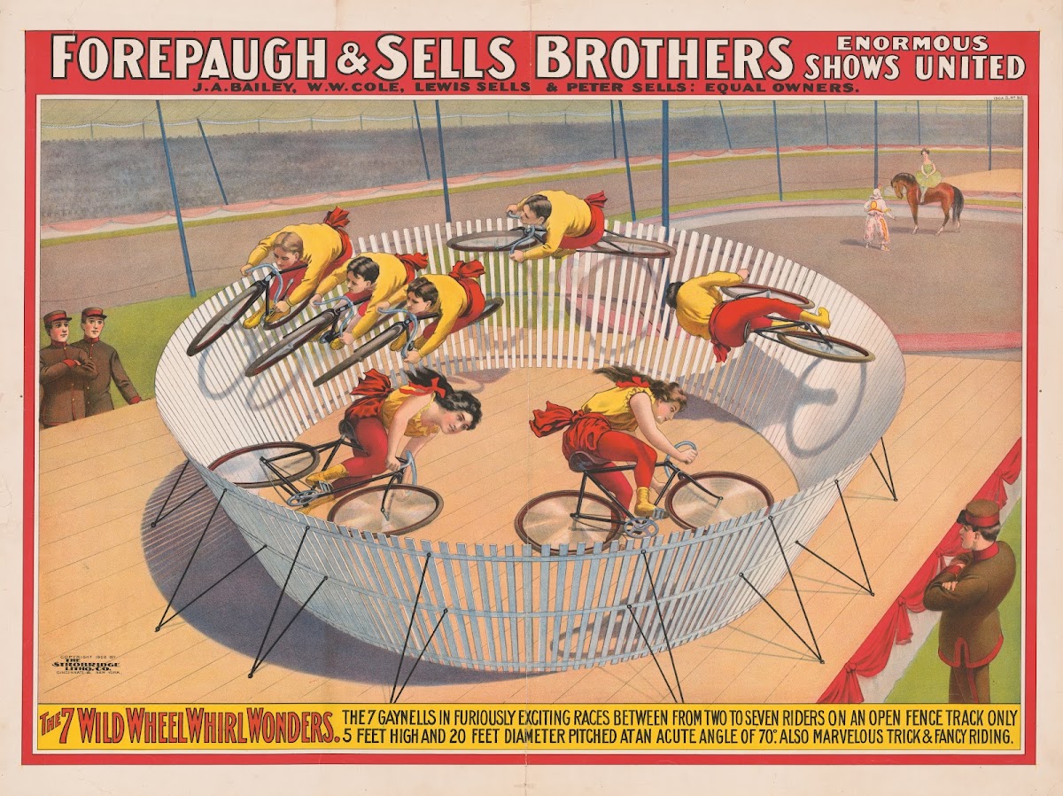 Forepaugh  Sells Brothers enormous shows united The 7 wild wheel whirl wonders T