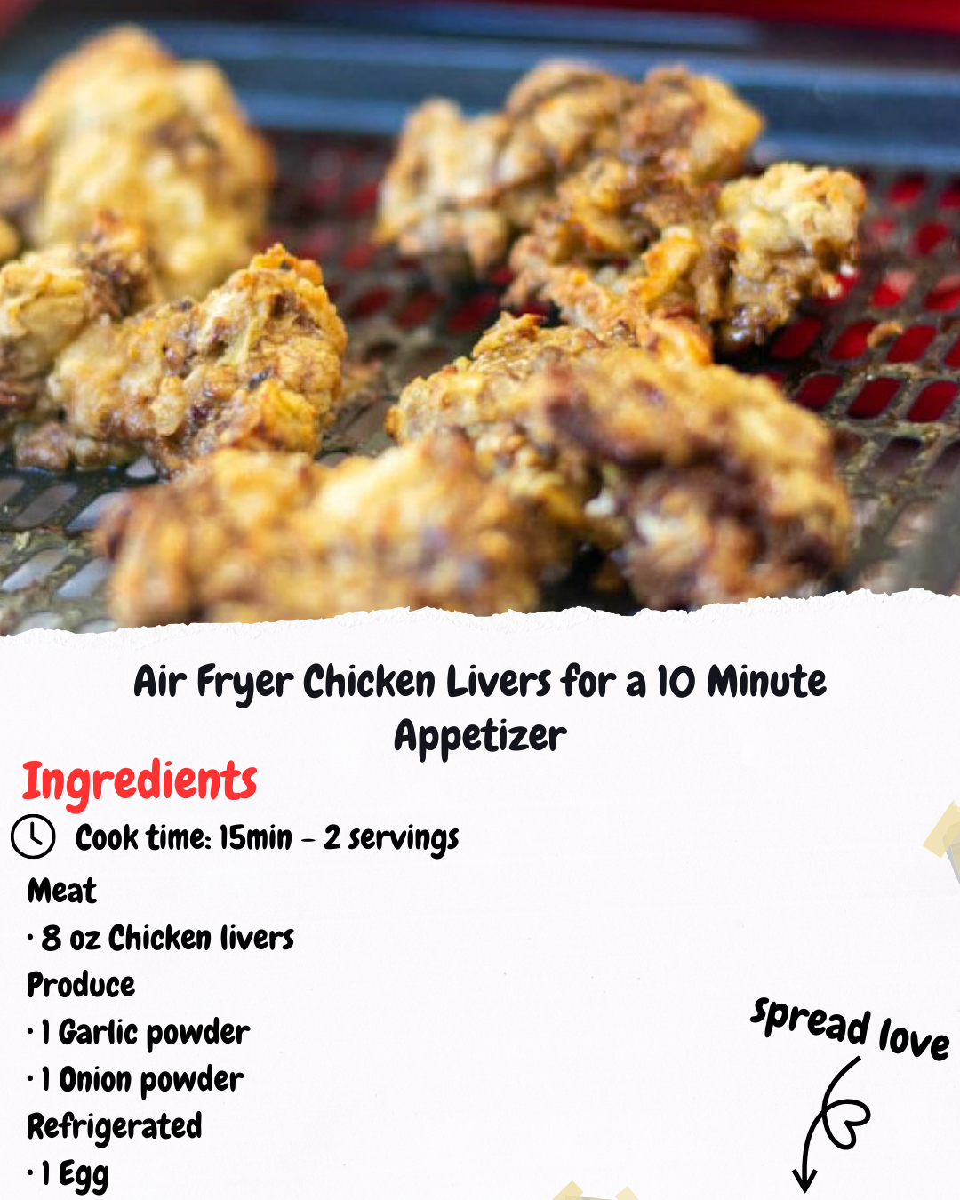 Air Fryer Chicken Livers for a 10 Minute Appetizer