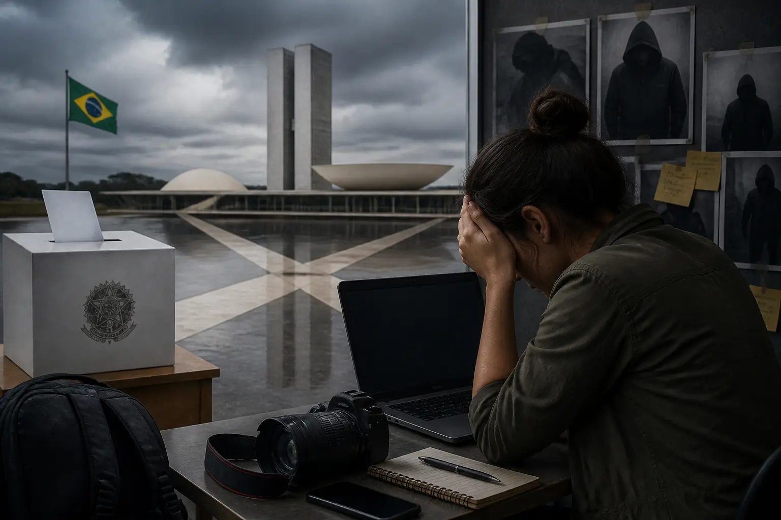Editorial image for Brazilian news site halts election coverage due to threats against journalists