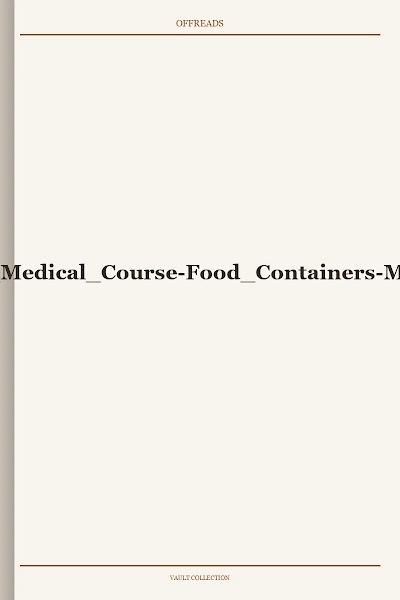 US Army Medical Course-Food Containers-MD0708