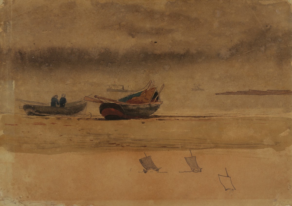 Stern View of Two Rowboats England 1881 1882