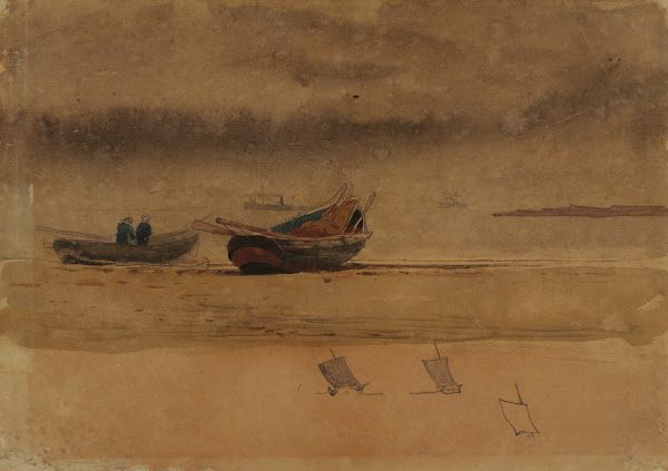Stern View of Two Rowboats England 1881 1882