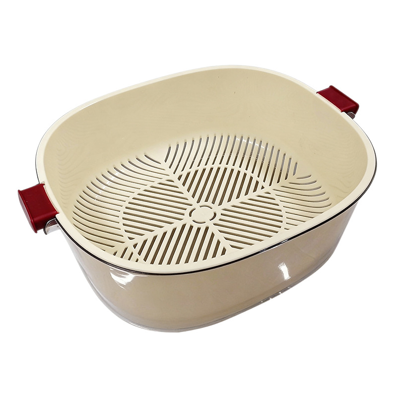 Double-layer Vegetable Colander made from PET Plastic