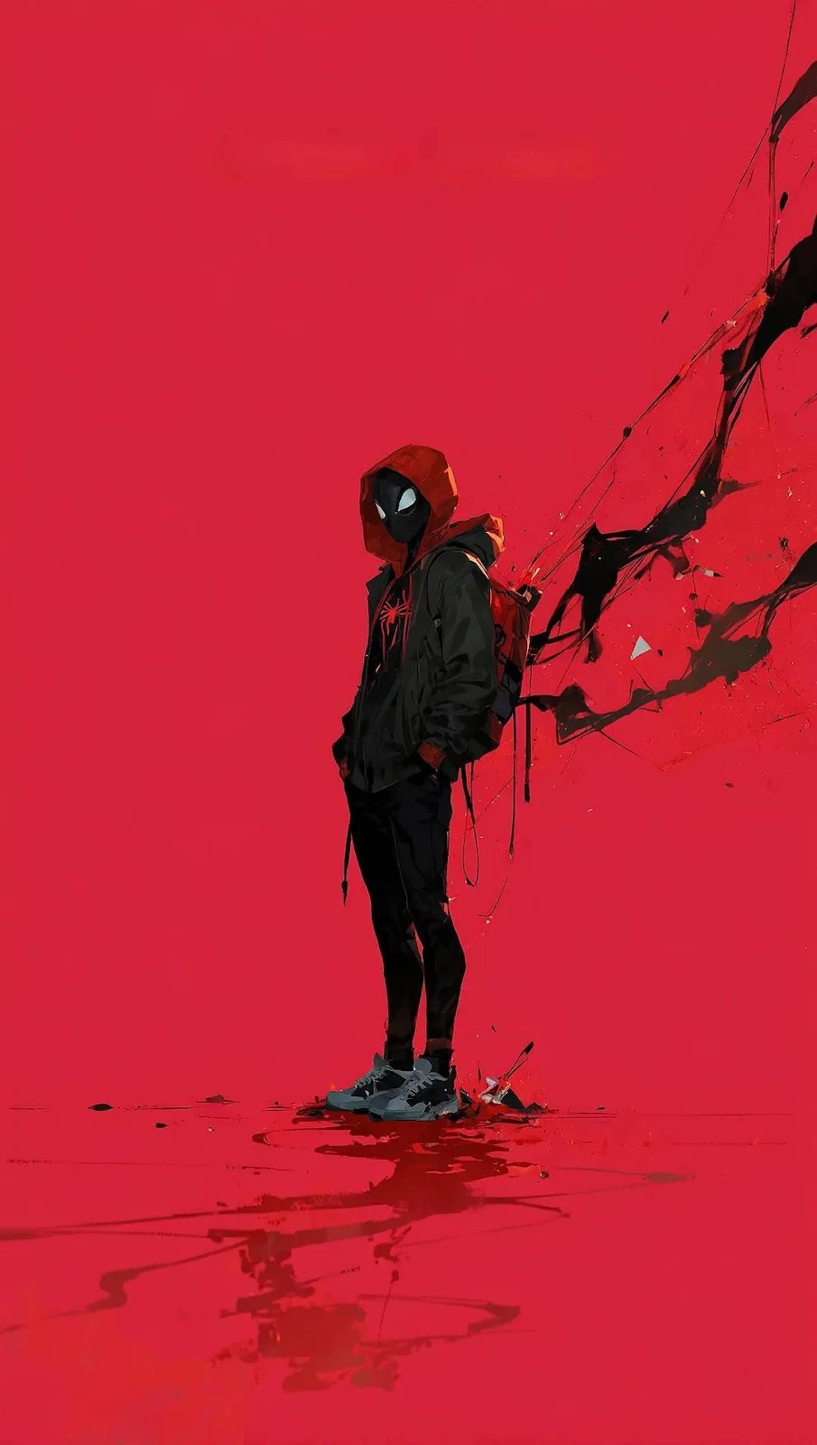 Miles Morales Spider Man Art - Digital Illustration iPhone Wallpaper (1080x1909)
