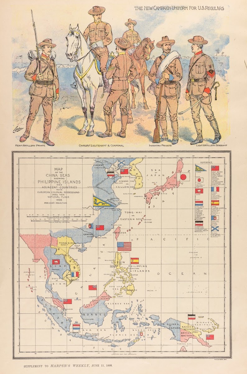 Map Of The China Seas Showing Philippine Islands And Adjacent Countries With Eur
