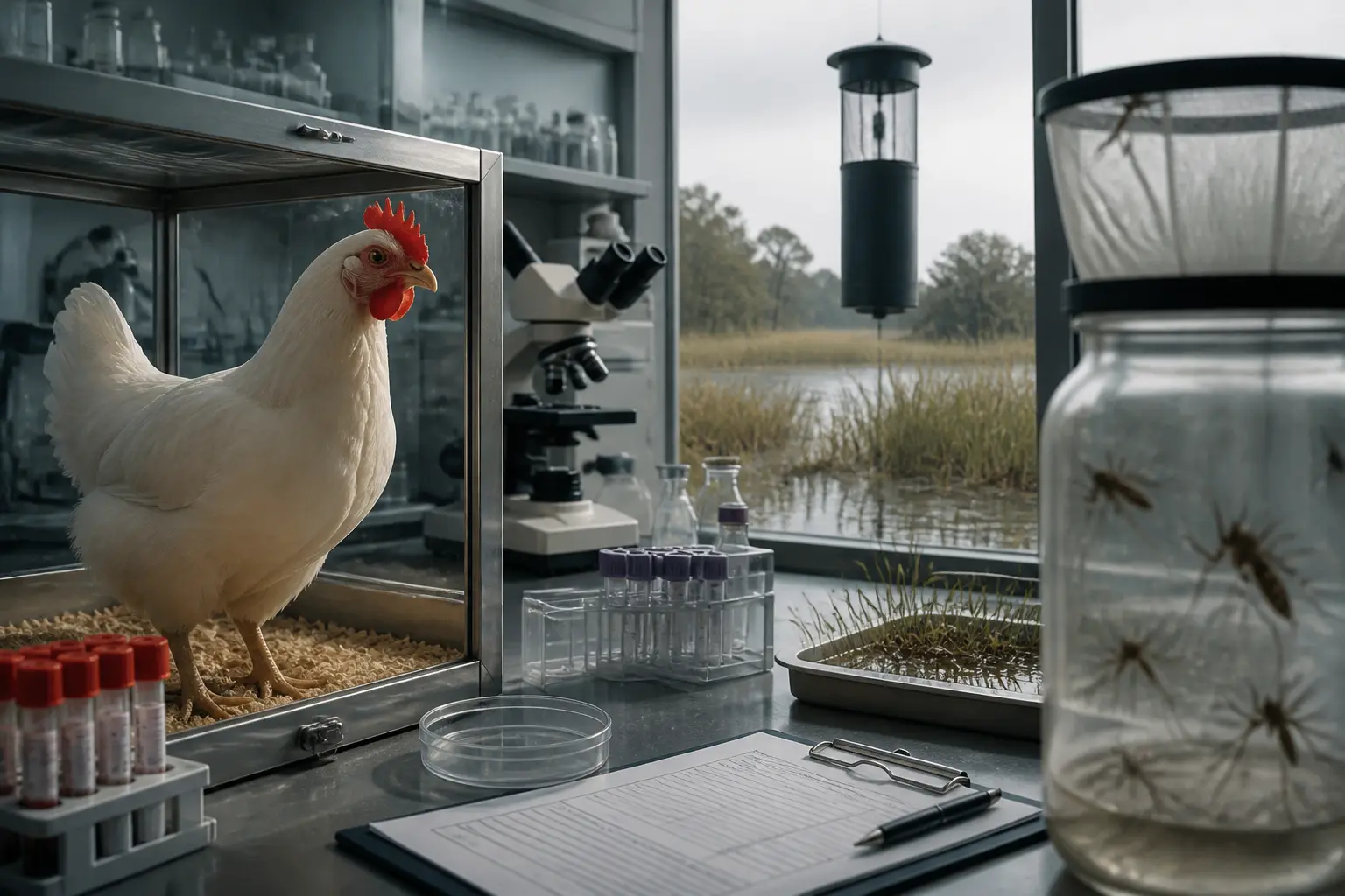 Editorial image for Delaware uses chickens as early warning system for West Nile virus