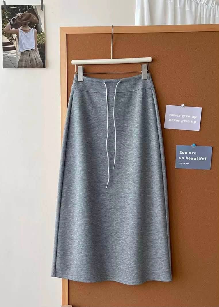 Chân váy dài thun lưng bản dây rút XONXEN SHOP 27062 – Image 3