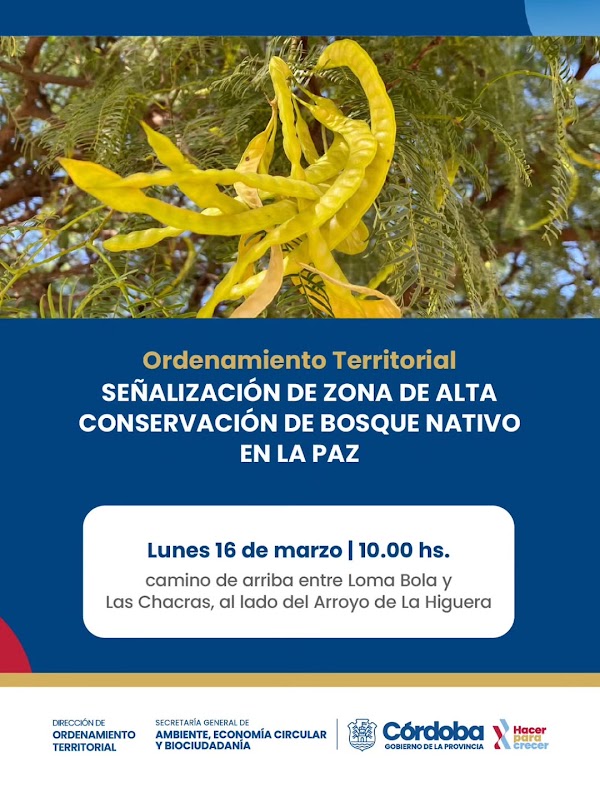 Señalización de Zona de Alta Conservación de Bosque Nativo