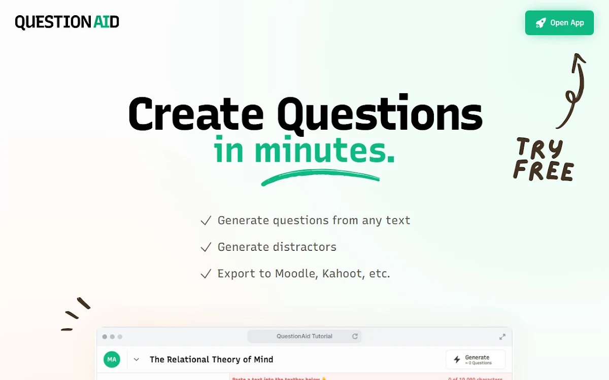 Captura de QuestionAid