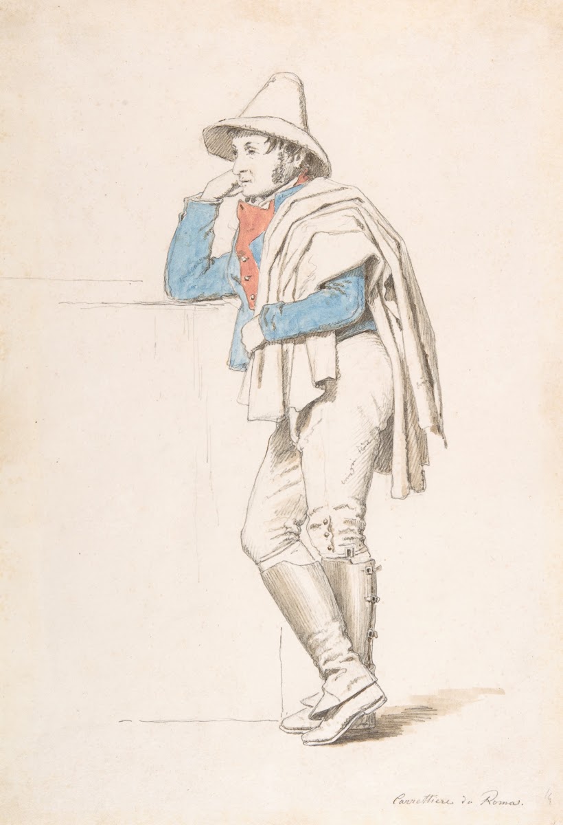 Study of a Roman Coachman early 19th century
