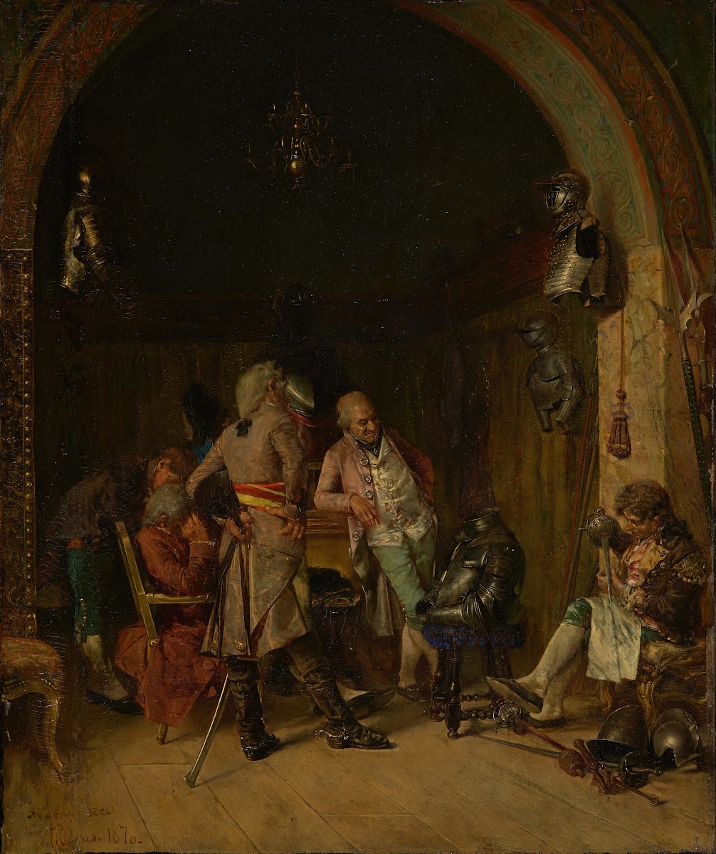 Examining Antique Arms 1870