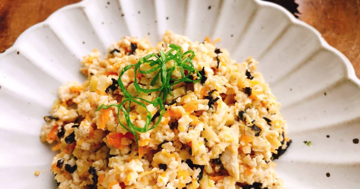 Đậu hũ xào rong biển cà rốt