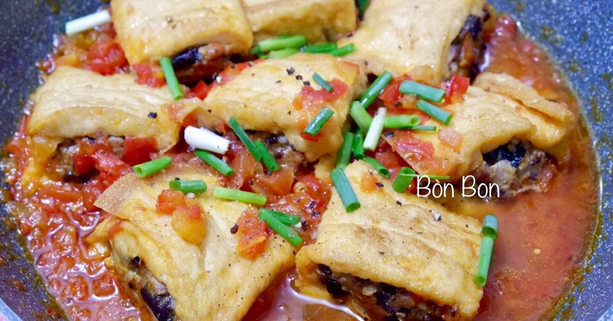 Đậu Hũ Dồn Thịt Sốt Cà