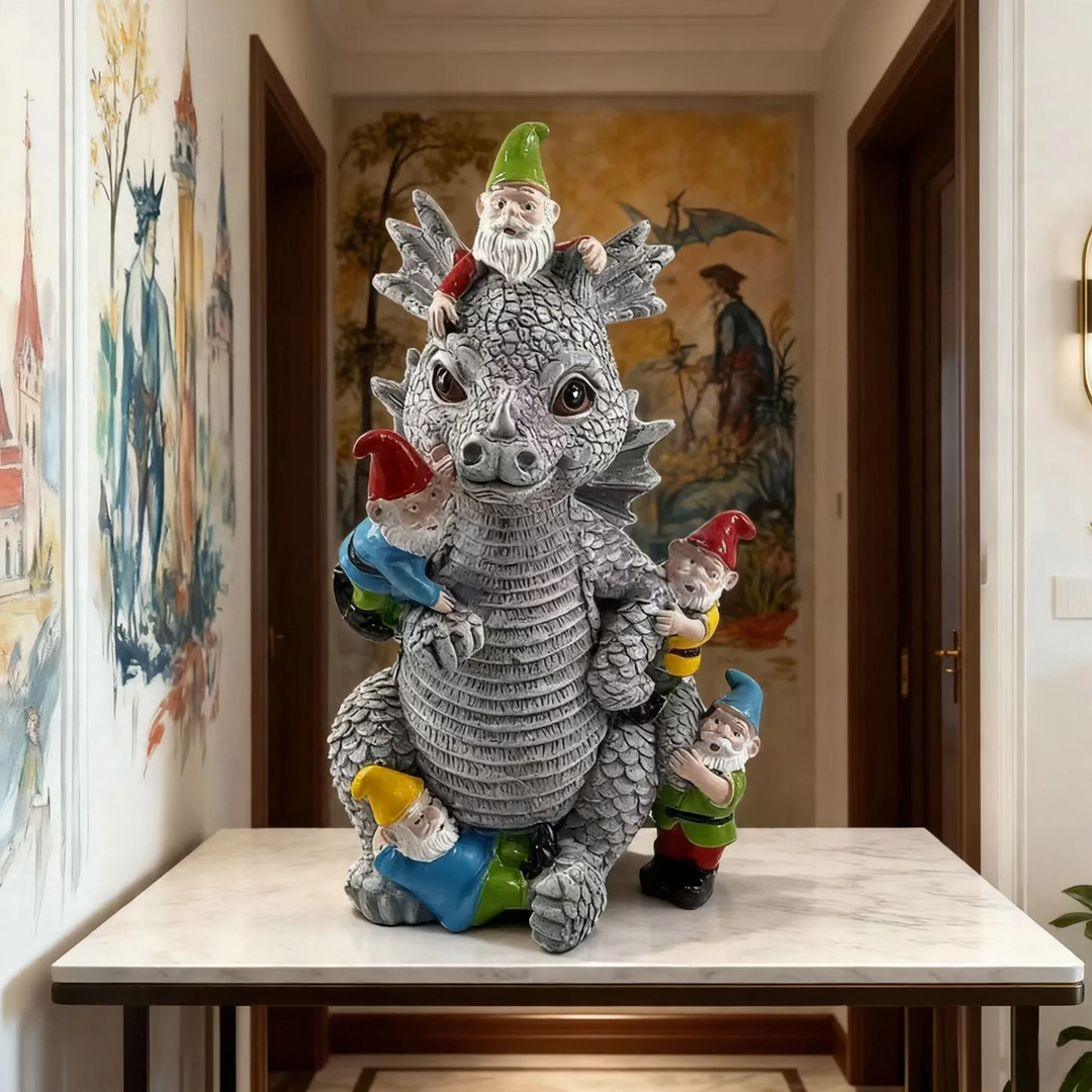Decorative Gnome Figure with Animal Motif