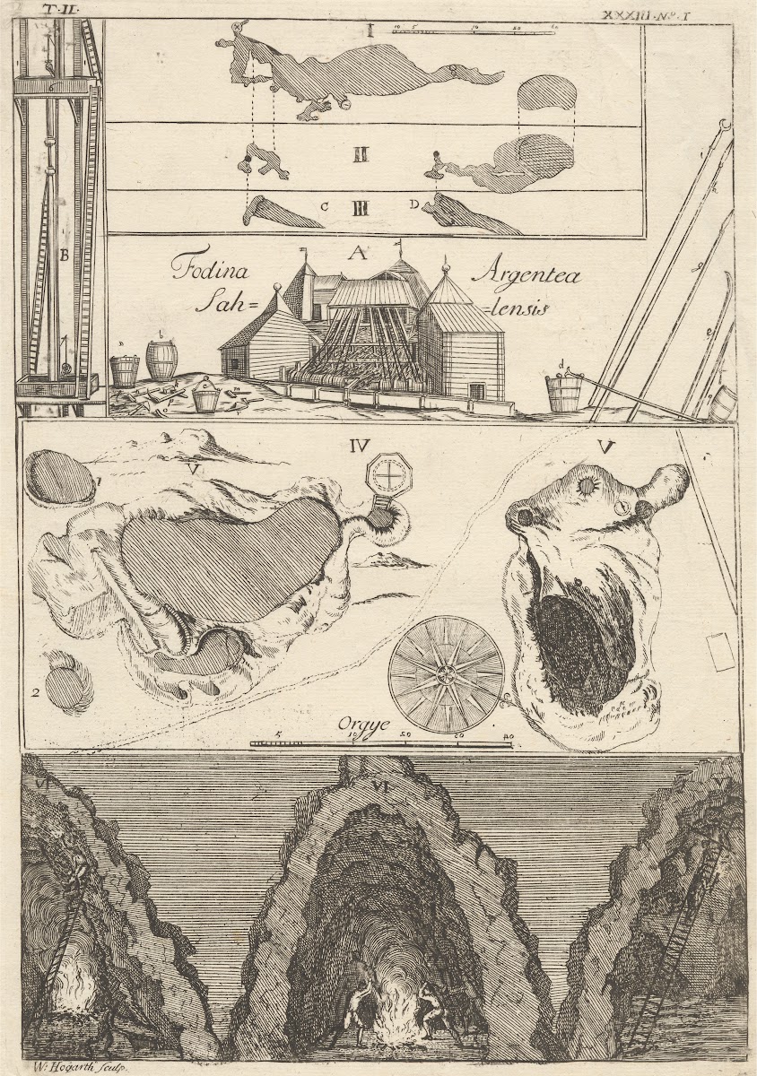 A Silver Mine at Sala I illustration for La Motrayes Travels 1723