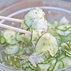 Salad dưa leo mè tuy đã được bào mỏng nhưng vẫn giữ được độ giòn ngon nhờ vào giấm, kết hợp cùng mè mang chút vị beo béo, thơm thơm hấp dẫn. Món này có thể dùng ăn kiêng cũng được nha vì không chứa nhiều calo và rất tốt cho sức khỏe nữa đấy. Lưu công thức và thử làm ngay bạn nhé.