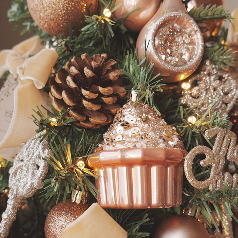 Mini Christmas Tree Set with Reindeer Decor, 45/60 cm