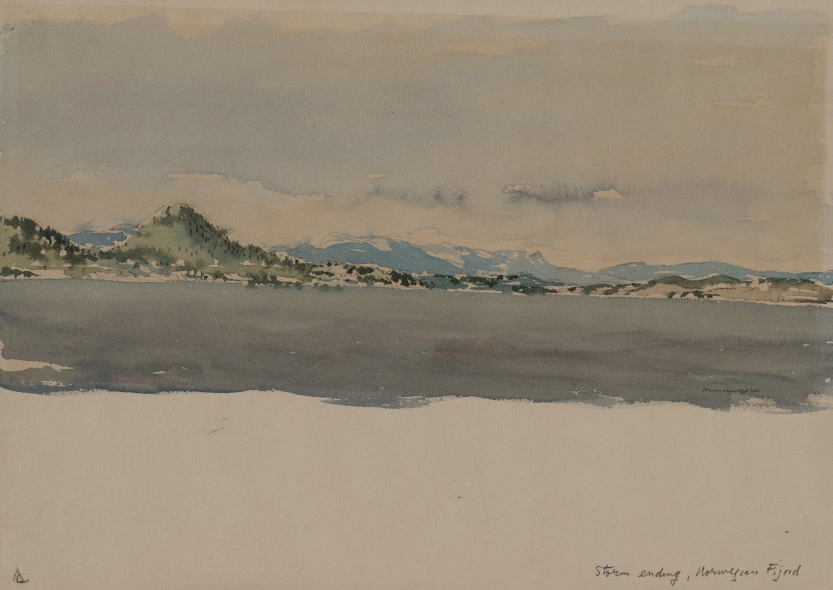 Storm Ending Norwegian Fijord c 18961953