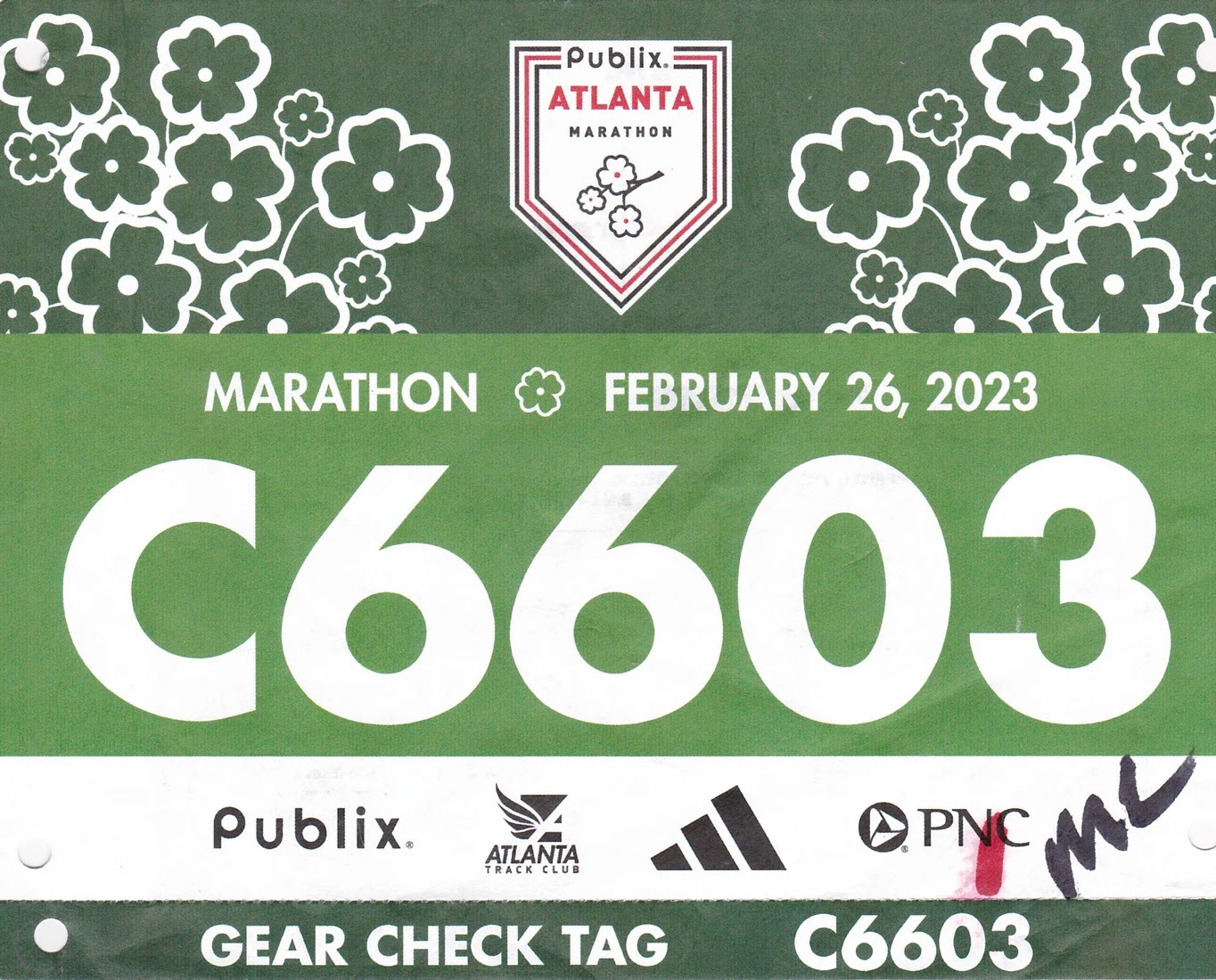 Dorsal de Atlanta Marathon