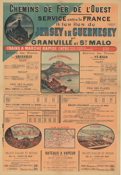 Chemins de Fer de lOuest Service entre la France  les Iles de Jersey  de Guernes