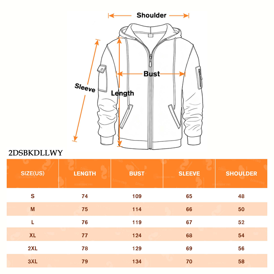 2D Zip Hoodie with Arm Pocket