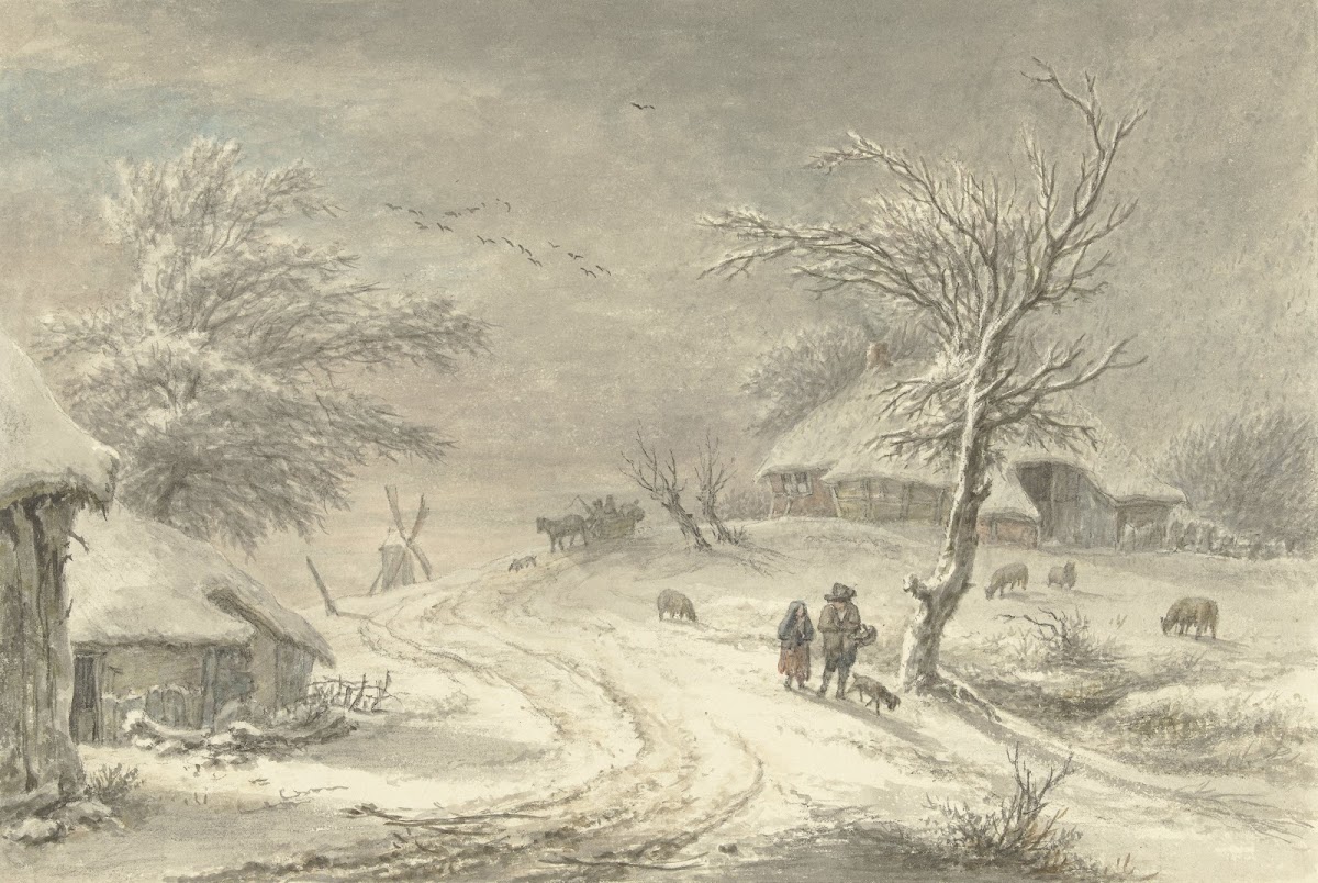 Wintergezicht te Exloo Drenthe 1755   1818
