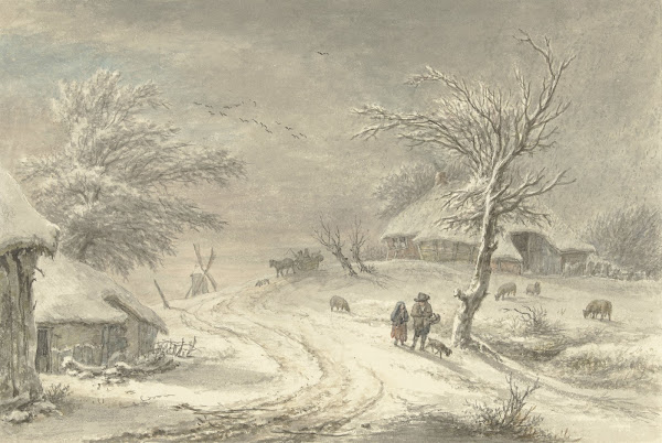 Wintergezicht te Exloo Drenthe 1755   1818