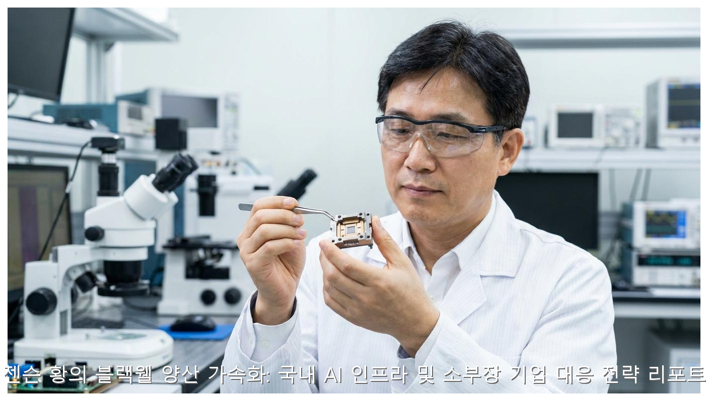 젠슨 황의 블랙웰 양산 가속화: 국내 AI 인프라 및 소부장 기업 대응 전략 리포트 핵심 안내 및 분석 인포그래픽 (7)