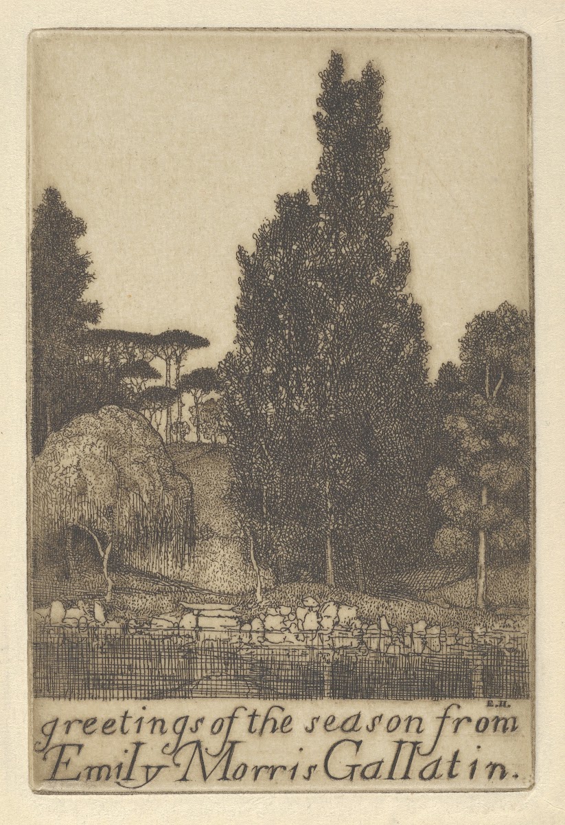 Greetings of the Season from Emily Morris Gallatin 1900 1925