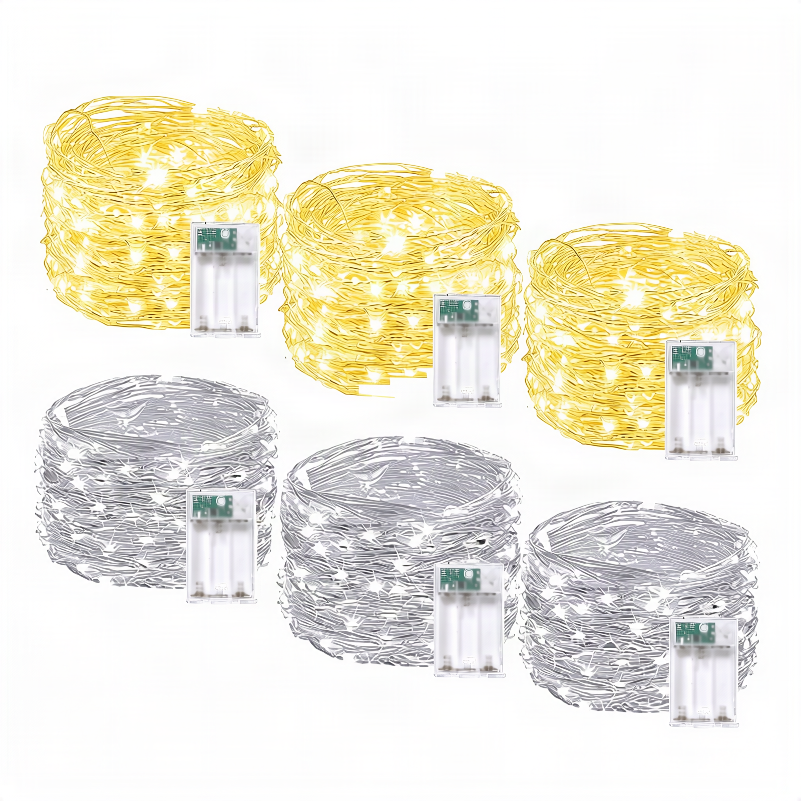 LED-Lichterkette, 10 m, 100 Lichter, USB/Batterie