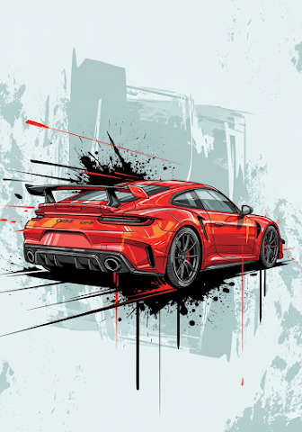 Performance Car Graphic Poster Art