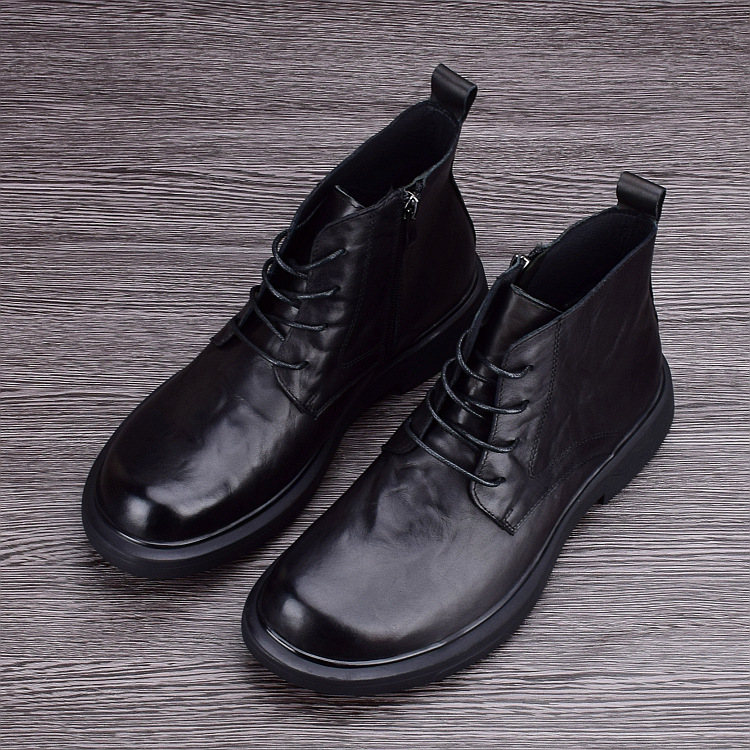 Men's Leather Boots, Lined, Non-Slip