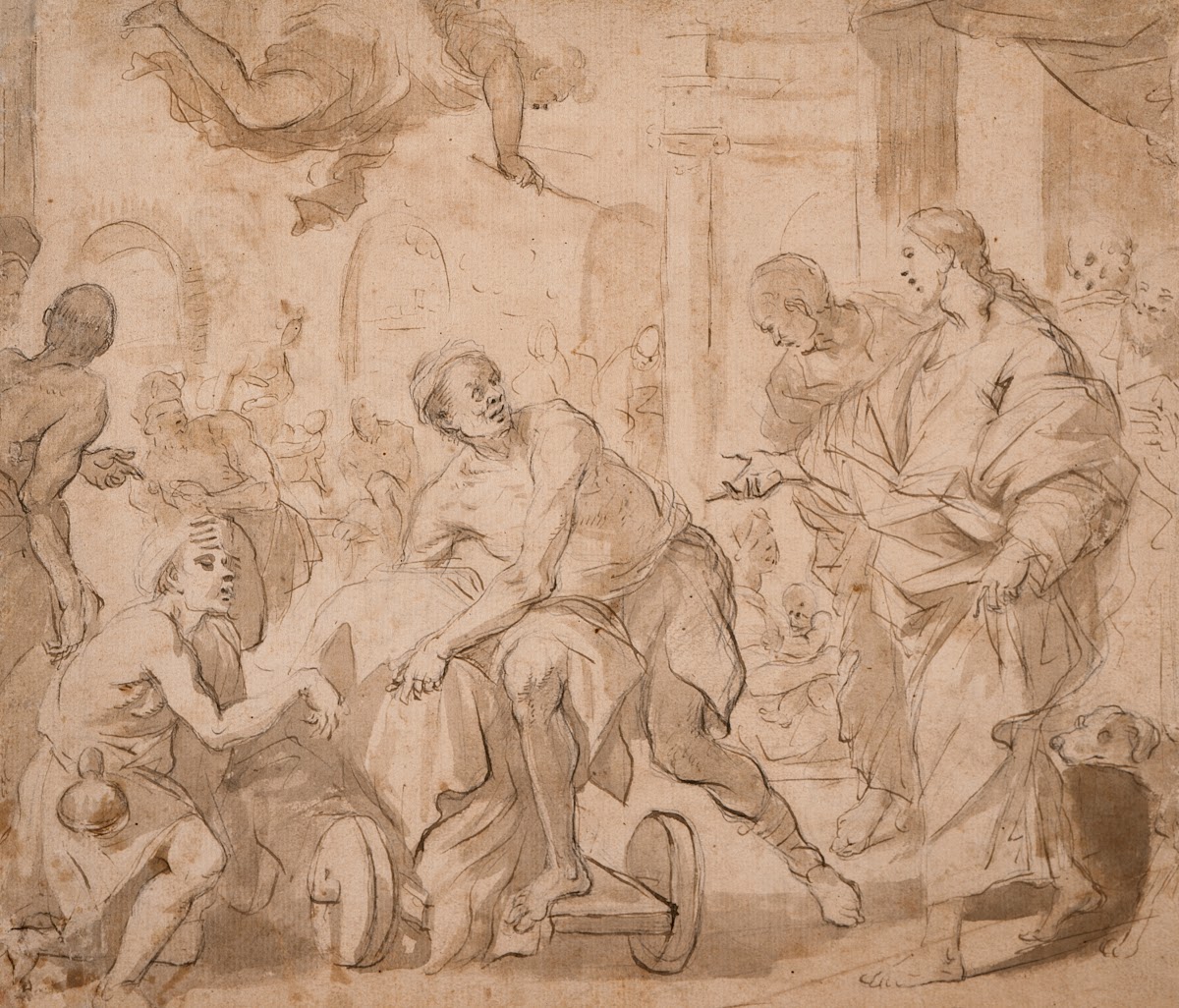 Christ Healing the Paralytic at Bethesda circa 17th century